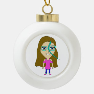 Adorno De Cerámica Tipo Bola chibi