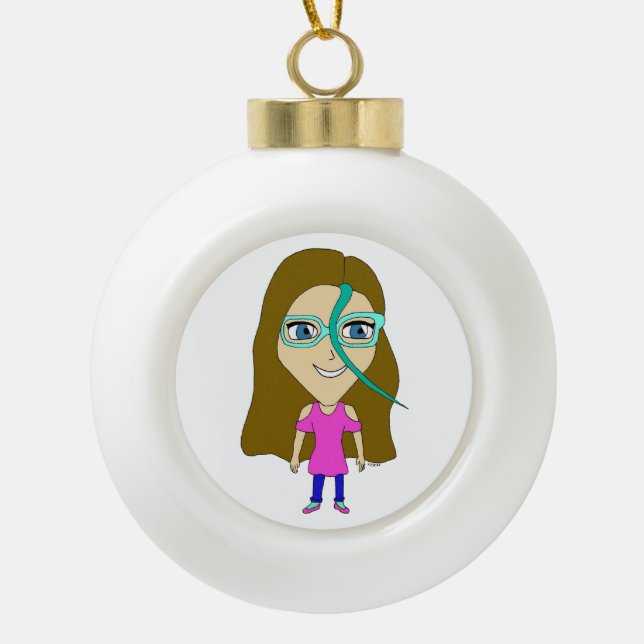 Adorno De Cerámica Tipo Bola chibi (Anverso)