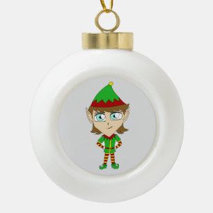 Adorno De Cerámica Tipo Bola chibi elf