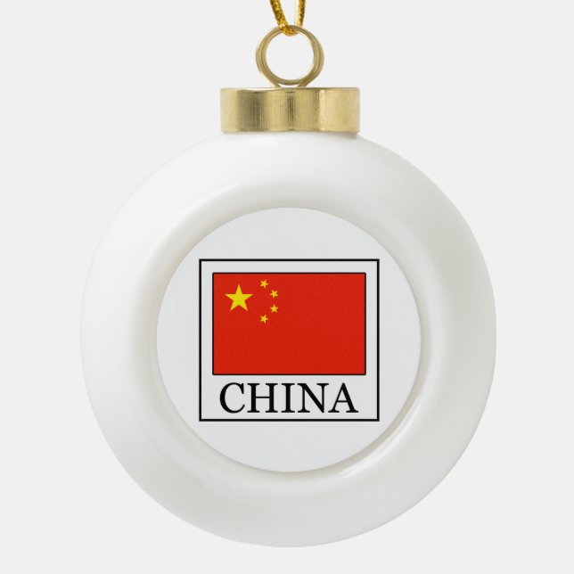 Adorno De Cerámica Tipo Bola China (Anverso)