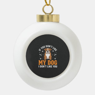 Adorno De Cerámica Tipo Bola Cita Divertida De Mi Perro Bulldog
