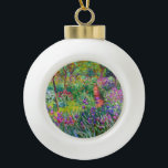 Adorno De Cerámica Tipo Bola Claude Monet: The Iris Garden at Giverny<br><div class="desc">A colorful classic ceramic ball ornament featuring the iris garden at Giverny,  painted by the French impressionist painter Claude Monet.</div>