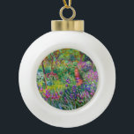Adorno De Cerámica Tipo Bola Claude Monet: The Iris Garden at Giverny<br><div class="desc">A colorful classic ceramic ball ornament featuring the iris garden at Giverny,  painted by the French impressionist painter Claude Monet.</div>