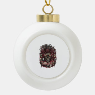 Adorno De Cerámica Tipo Bola Club de Fans de Terror Calavera Cara Demonio Hallo