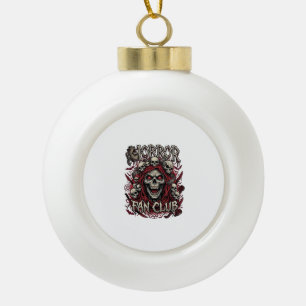 Adorno De Cerámica Tipo Bola Club de Fans de Terror Calavera Gritando Capucha R