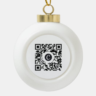 Adorno De Cerámica Tipo Bola Código QR personalizado
