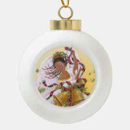 ADORNO DE CERÁMICA TIPO BOLA COLECCIÓN DE NAVIDAD DE SUZANNE ELIZABETH