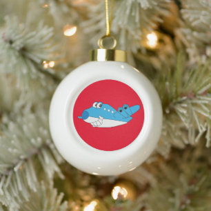 Adorno De Cerámica Tipo Bola ¡Colección de Navidades Billy Blue!