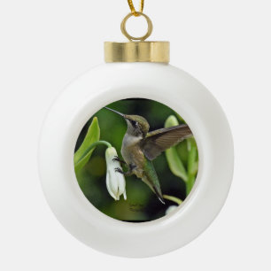 Adorno De Cerámica Tipo Bola Colibrí