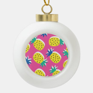 Adorno De Cerámica Tipo Bola Colores Locos De Piña: Pop-Art Infantil.