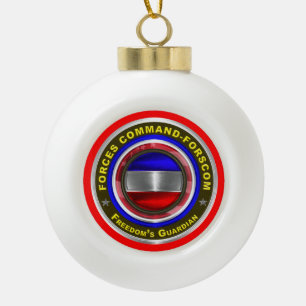 Adorno De Cerámica Tipo Bola Comando de las Fuerzas Armadas - FORSCOM Keepsake