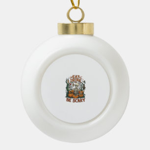 Adorno De Cerámica Tipo Bola Come Bebé Sé Esqueleto Espeluznante Calabazas de H