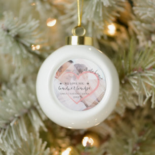 Adorno De Cerámica Tipo Bola Con Todo Nuestro Corazón Amamos La Navidad De Los 
