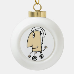 Adorno De Cerámica Tipo Bola Cuidada fantasía juguete dibujo esquemático