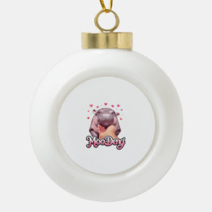 Adorno De Cerámica Tipo Bola Cute Moo Deng Hippo Girlie Corazones para chicas n