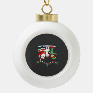 Adorno De Cerámica Tipo Bola Dabbing Santa Elfo Unicornio Navidad Niños Hombres