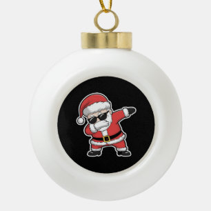 Adorno De Cerámica Tipo Bola Dabbing Santa Xmas enciende regalos de Navidades i