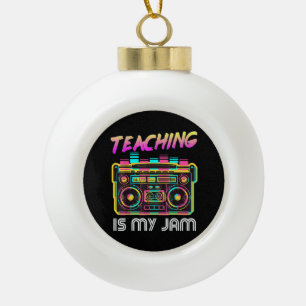 Adorno De Cerámica Tipo Bola De vuelta a la escuela Retro Enseñar es mi pasión 