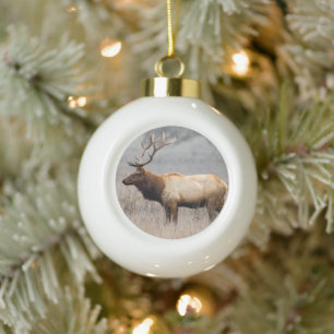 Adorno De Cerámica Tipo Bola Deer Stag Animals Wildlife Nature Buck