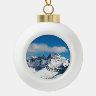 Adorno De Cerámica Tipo Bola Dents du Midi Suiza Tarjeta Postal de Vacaciones F
