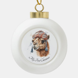 Adorno De Cerámica Tipo Bola Desert Christmas Joy, personalizado