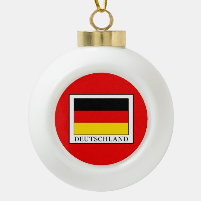 Adorno De Cerámica Tipo Bola Deutschland (Anverso)