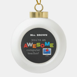 Adorno De Cerámica Tipo Bola Día de Apreciación del Profesor de Computación, ma