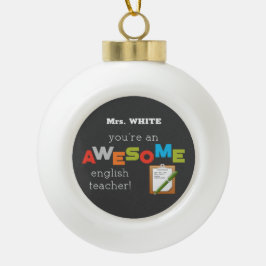 Adorno De Cerámica Tipo Bola Día de Apreciación del Profesor de Inglés, maravil
