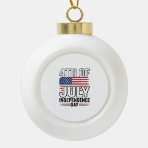Adorno De Cerámica Tipo Bola Día de la Independencia del 4 de julio Diseño de c