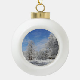 Adorno De Cerámica Tipo Bola Día de la nieve