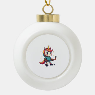 Adorno De Cerámica Tipo Bola Dibujo Animado Vintage Unicornio Hockey Cute Arco 