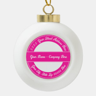 Adorno De Cerámica Tipo Bola Dirección de nombre personalizado Elegir fuente y 