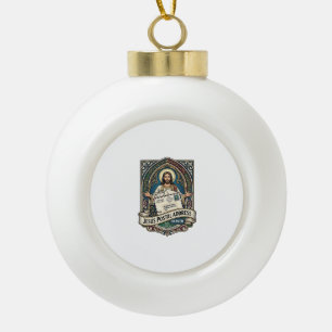 Adorno De Cerámica Tipo Bola Dirección Postal de Jesús Cielo Dirección Postal d