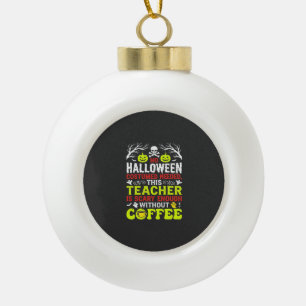 Adorno De Cerámica Tipo Bola Diseño de café lo suficientemente aterrador para H