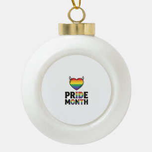 Adorno De Cerámica Tipo Bola Diseño de camiseta de corazón con cuernos del mes 