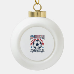 Adorno De Cerámica Tipo Bola Diseño de camiseta de fútbol americano vintage