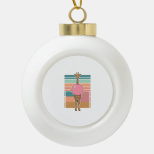 Adorno De Cerámica Tipo Bola Diseño de camiseta de grabado de chicle de jirafa