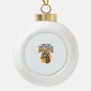 Adorno De Cerámica Tipo Bola Diseño de camiseta de grabado vintage de jirafa di