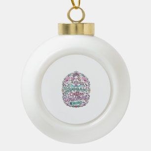 Adorno De Cerámica Tipo Bola Diseño de camiseta elegante de unicornios de yoga