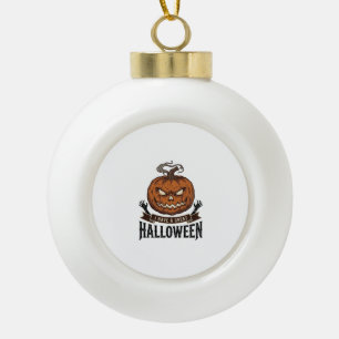 Adorno De Cerámica Tipo Bola Diseño de camiseta gótica de calabaza de Halloween