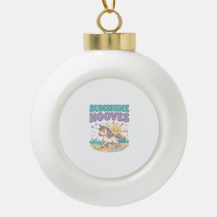 Adorno De Cerámica Tipo Bola Diseño de camiseta gráfica trendy pezuñas unicorni