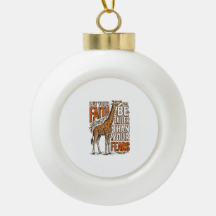 Adorno De Cerámica Tipo Bola Diseño de camiseta inspirador vintage de jirafa de