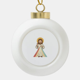 Adorno De Cerámica Tipo Bola Diseño de camiseta vectorial de bendición religios