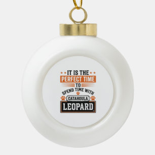 Adorno De Cerámica Tipo Bola Diseño de camiseta vintage de perro leopardo Catah