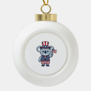 Adorno De Cerámica Tipo Bola Diseño de camiseta vintage vector koala patriótico