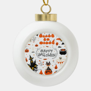 Adorno De Cerámica Tipo Bola Diseño de conjunto de vintage de elementos de Hall