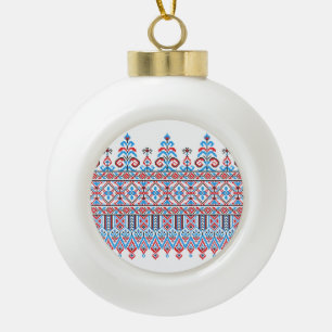 Adorno De Cerámica Tipo Bola Diseño de costura cruzada