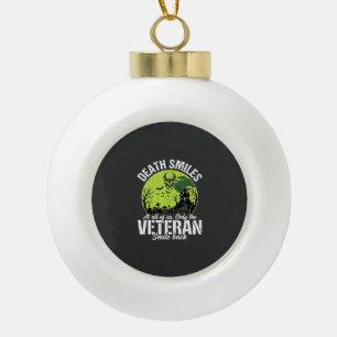 Adorno De Cerámica Tipo Bola Diseño de Halloween Sonríe la Muerte Veterano_1