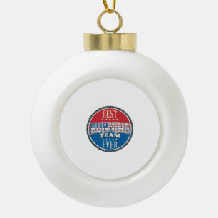 Adorno De Cerámica Tipo Bola Diseño de insignia vintage patriótica del equipo d