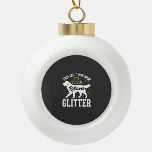 Adorno De Cerámica Tipo Bola Diseño de pelo de perro con purpurina de Golden Re